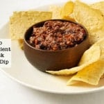 2 Ingredient Black Bean Dip | GlutenFreeBaking.com