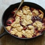 Gluten-Free Plum Cobbler | Serve warm with vanilla ice cream for a perfect summer dessert.