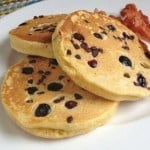 Gluten-Free Whole Grain Pancakes with Chocolate Chips and Blueberries | GlutenFreeBaking.com