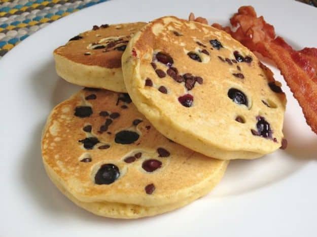 Whole Grain Gluten-Free Blueberry Pancakes