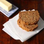 Gluten-free zucchini bread just as you remember: moist, spicy, and full of flavor. Makes two loaves, so you can enjoy one and give another to a friend!